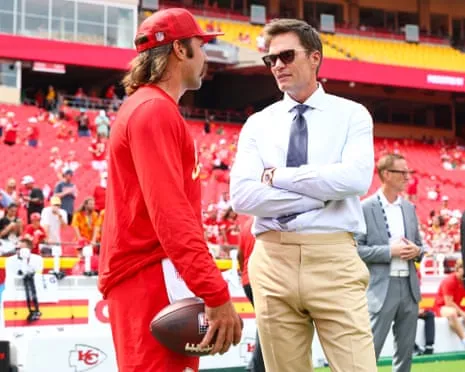 The NFL legend sparks social media outrage after being spotted in Vegas team booth
